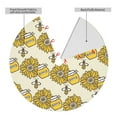 thumbnail image 4 of Kll 48" Christmas Tree Skirt Cartoon Honey Pot Bee Sunflower Xmas Tree Skirts Mat For New Year Xmas Holiday Party Indoor Outdoor Home Decoration, 4 of 9