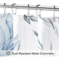 thumbnail image 4 of Blue and Grey Boho Watercolor Floral Shower Curtain, Ink Painting Style Blossom & Leaf Shower Curtains for Chic Elegant Bathroom, Artistic Fabric Cloth Flower Shower Curtain, 72x72, 4 of 6