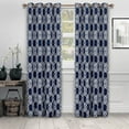 thumbnail image 5 of Ribbon Blackout Grommet Curtain Panel Set by Blue Nile Mills, 52" x 108", Navy Blue, 5 of 6