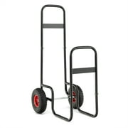 Costway Firewood Log Carrier Rack Fireplace Wood Mover Caddy Dolly Cart w/ Wheel Outdoor