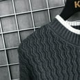thumbnail image 6 of Mens Big and Tall Pullover Sweaters Plus Size Casual Long Sleeve Crew Neck Sweater M-4XL Basic Solid Warm Chunky Knitted Sweatshirts Clearance Sale, 6 of 8