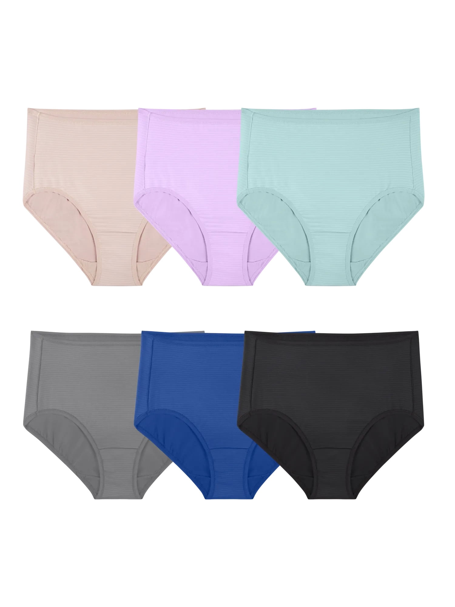 Fruit of the Loom Women's Breathable Micro-Mesh Underwear, Multiple Styles, 6-Pack, Sizes S-3XL