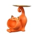 thumbnail image 4 of Bandeja de Almacenamiento para Gatos, Plato de Dulces para Gatos, Figurita Decorativa, Adorno Nórdico, Contenedor de Artículos Diversos para Entrada D naranja Macarena Titular de la llave de la estatua, 4 of 8