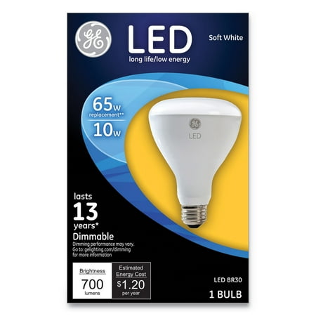 

LED BR30 Dimmable Soft White Flood Light Bulb 10 W