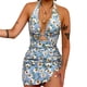 thumbnail image 4 of Traje de baño con estampado sin espalda y cuello halter sexy de verano para mujer a la moda Fridja hj3797, 4 of 9