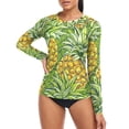 thumbnail image 4 of joogoo Womens UPF 50+ Sun Shirts Pineapples Long Sleeve UV Protection Rash Guard Tops M, 4 of 7