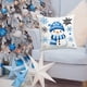thumbnail image 5 of Funda de almohada navideña de 45 x 45 cm | Bonita decoración navideña con muñeco de nieve | Tela de felpa corta supersuave | Funda de almohada decorativa azul para sofá cama, 5 of 6
