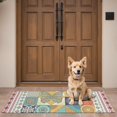 thumbnail image 4 of Botanical Floral Patchwork Non-Slip Entryway Door Mat,Boho Indoor Decor Durable Low Plush Door Mat,Washable Welcome Rug for Patio Hallway Home Decor 16x47 Inches, 4 of 7