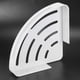 thumbnail image 5 of Cesta triangular Cesta triangular para inodoro blanca, estante de aluminio de una sola capa para baño de hotel para baño 22,5 x 22,5 x 30,5 cm Sailing Electrónica, 5 of 5
