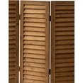 thumbnail image 5 of SOFE Wood Short Privacy Screen Indoor, 2.6 ft Tall Shutters Folding Room Dividers 3 Panel, Brown Room Partitions and Dividers Freestanding, Farmhouse Foldable Wall for Home Bedroom Office, 5 of 7