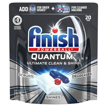 Finish Quantum 20ct, Dishwasher Detergent Tabs, Ultimate Clean &