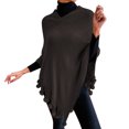 thumbnail image 2 of Baqcunre Clearance! Shawl Wraps for Women, Womens Solid Color Frayed Pullover Fringed Shawl Sweater Cape Fashion Coat, Pashmina Shawls And Wraps, White Shawl, Black Shawl, 2 of 5