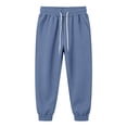 thumbnail image 5 of Efsteb Baggy Sweatpants Boys Straight Wide Leg Joggers Drawstring Elastic Waist Athletic Sweat Pant Casual School Uniform Pants (Blue,14-15 Years), 5 of 8