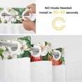 thumbnail image 2 of No Hook Shower Curtain with Snap in Liner, Watercolor Rustic Strawberry Flower Bee Waterproof Bath Curtain Double Layers with See Through Top Window, Farmhouse Landscape Hotel Shower Curtains 72x72in, 2 of 9