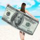 thumbnail image 1 of 1 pc Super Absorbent 100 Dollar Bill Print Beach Towel - Lightweight and Durable Microfiber Towel for Swimming, Camping, and Outdoor Activities - 59 x 27.6 Inches / 149.86 x 70.1 Cm, 1 of 4