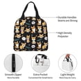 thumbnail image 3 of Yiaed Cute Dogs Corgi Print Insulated Lunch Bag Reusable Cute Tote Lunch Box, Leakproof Cooler Lunch Bags for Work Office Travel School Picnic, 3 of 5