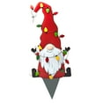 Christmas Metal Decoration Garden Stakes Gnomes Planting Christmas
