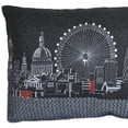 thumbnail image 3 of 24" Black and White London Nighttime Skyline Lumbar Decorative Pillow, 3 of 3
