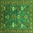 thumbnail image 1 of Ahgly Company Indoor Square Oriental Green Traditional Area Rugs, 8' Square, 1 of 4