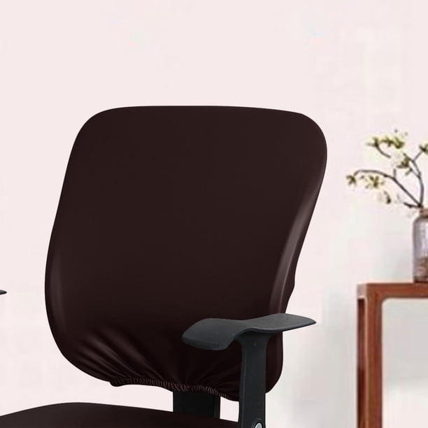 Fundas protectoras para asiento de silla de cuero PU, funda universal para silla elástica lavable para silla giratoria, silla para computadora, silla Café Macarena funda de asiento