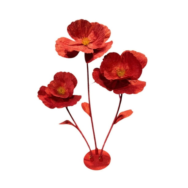 Flores artificiales grandes de 62,9" de alto para decoración de bodas, flores gigantes para bodas. Rojo