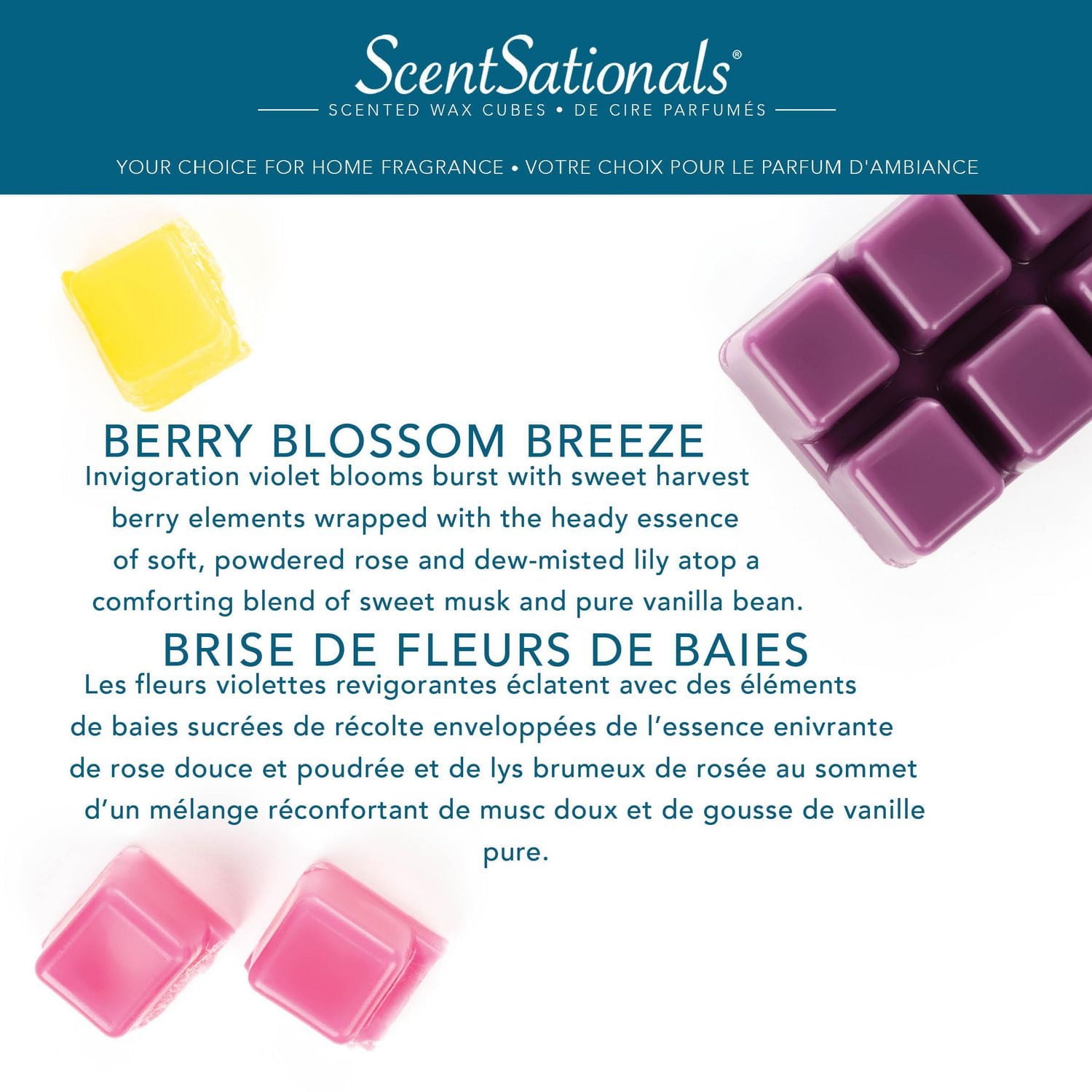 ScentSationals, Scented Wax Cubes - Berry Blossom Breeze