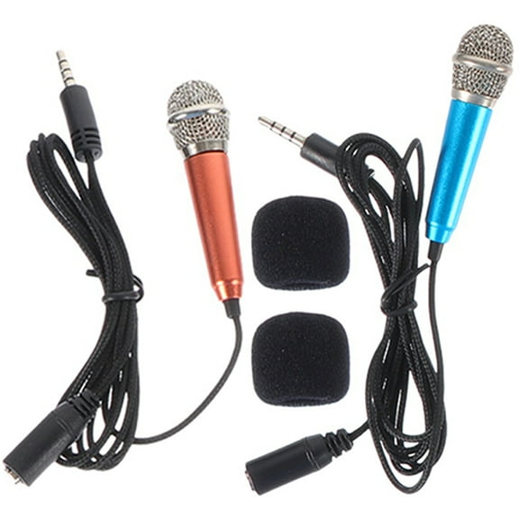2 Pcs Mini Mics Assorted Color Instrument
