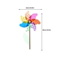 thumbnail image 2 of Tholdsy Molino de viento al aire libre Patio Parque Paisaje Playa Césped Viento Spinner DIY Ornamento Artesanía colorida Barra de madera Juegos de césped Puntos de 24CM, 2 of 6