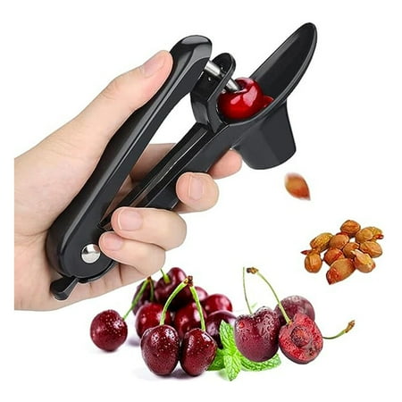 

Cherry Pitter Cherry Pitter with Soft Silicone Support Cup and Stainless Steel Rod Fruit Pitter for Making Cherry Jam Jelly Cooking (Black)