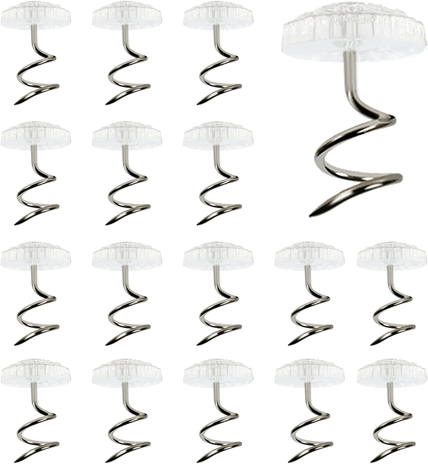 200 Pieces Bed Skirt Pins Twist Pins Clear Heads Upholstery Tacks Headliner Pins Furniture Hold