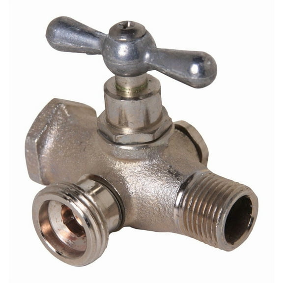 ARROWHEAD BRASS & PLUMBING Washing Machine Valve, Lead-Free, Reversible, 1/2-In. Bypass 248LF