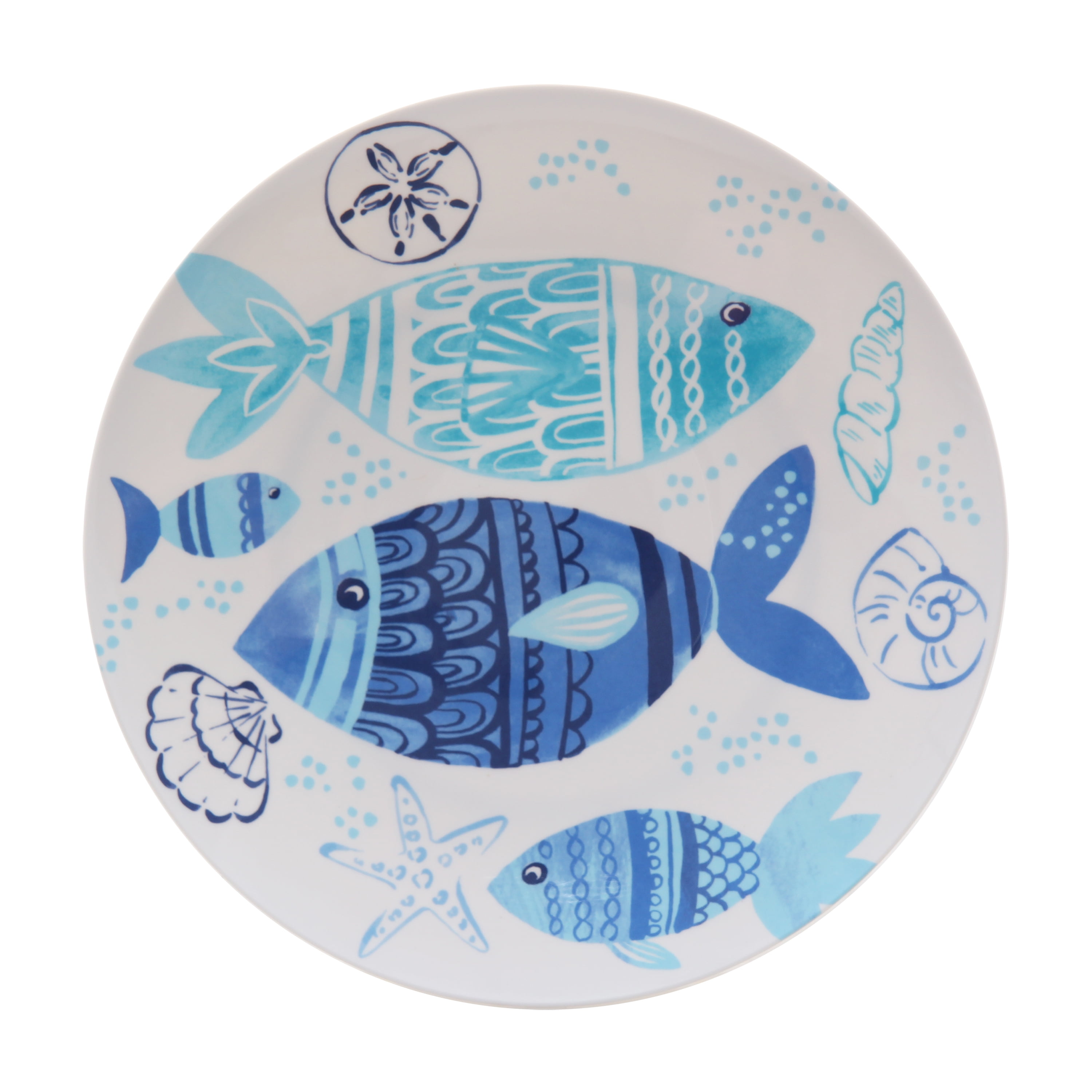 Mainstays 10" Round Melamine Fish Plate