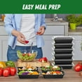 thumbnail image 6 of 50 Pack (100-Piece) 32 oz Meal Prep Containers Reusable with Lids, Sturdy Leakproof & Food Safe, Microwave, Freezer, Dishwasher Safe Prep Containers, To Go Take Out Plastic Food Storage, 6 of 8