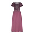 thumbnail image 2 of Robe pour Femmes, Robe d'Été en Coton et Lin Bohème Décontractée Mode Sans Manches Tenue de Vacances, 2 of 5