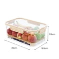 thumbnail image 5 of Fridge Organizer with Lid Stackable Refrigerator Storage Box for Food Drinks Vegetables BPA-Free Fruit Containers with Drainage Buckle Seal Handle Clear Storage Bins for Kitchen, 5 of 8