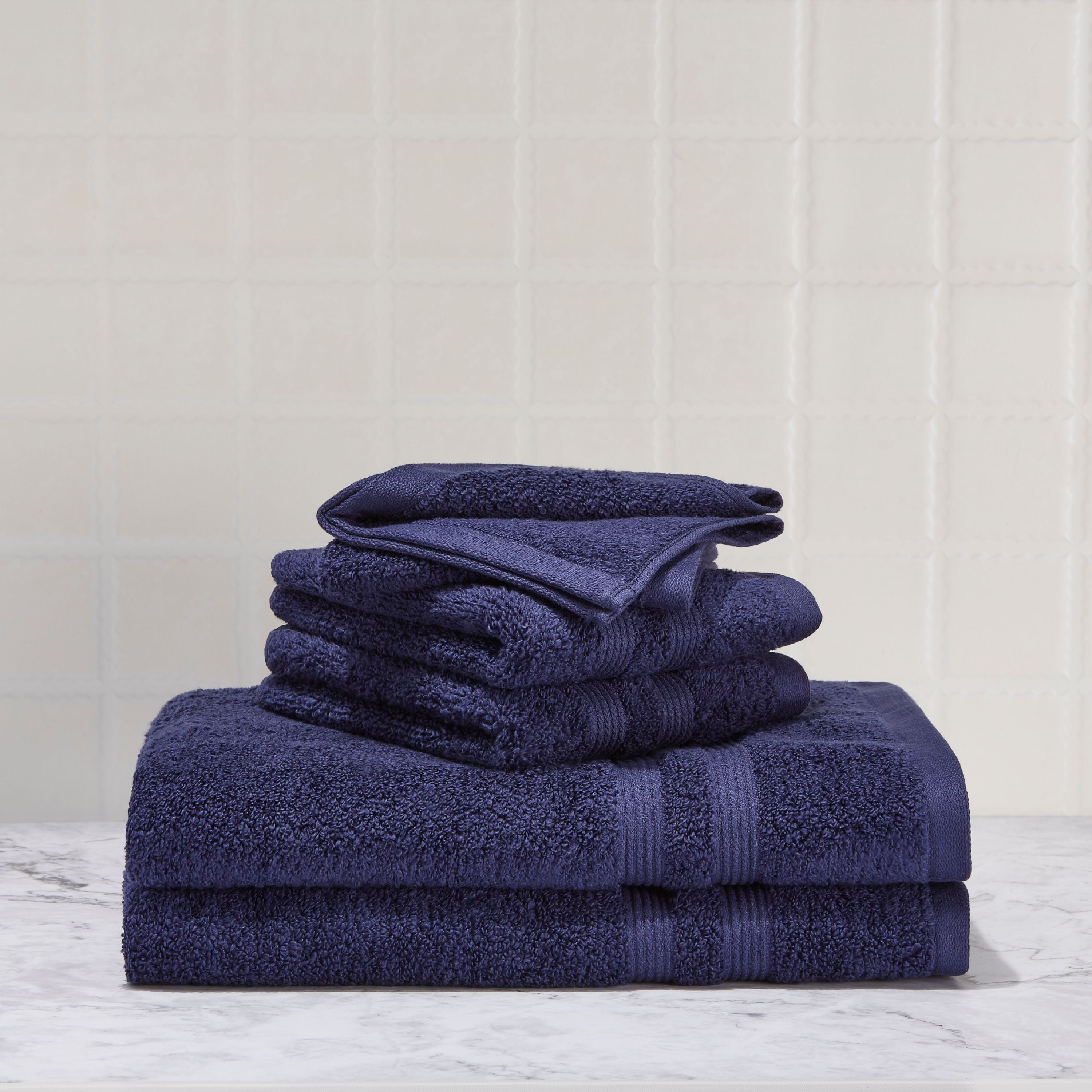 navy blue bath towels