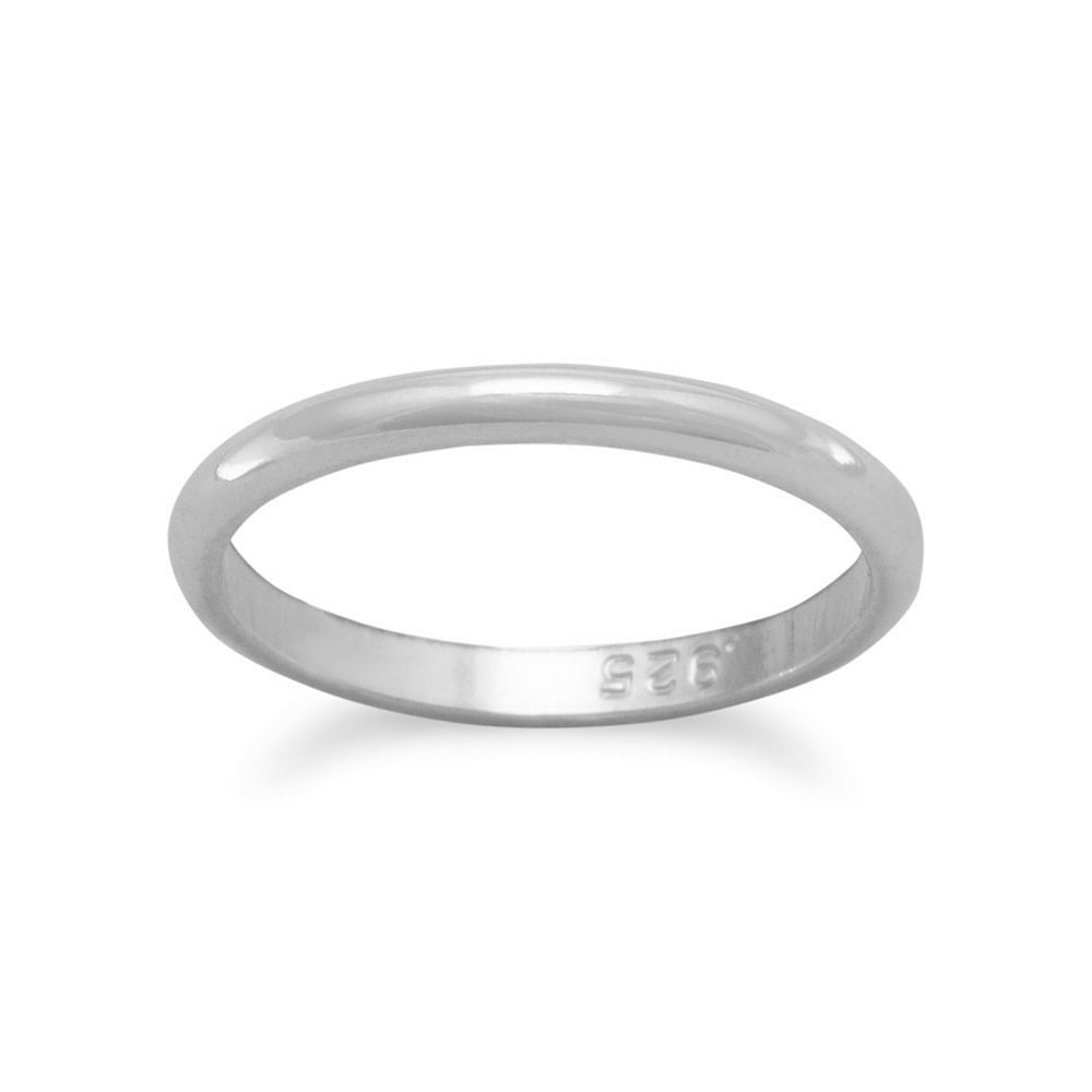 925 Sterling Silver Silver Baby Ring Polished Measures 1.5mm Wide Size ...