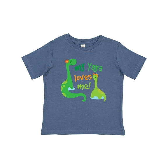 Inktastic My Yaya Loves Me Grandson Dinosaur Boys Baby T-Shirt