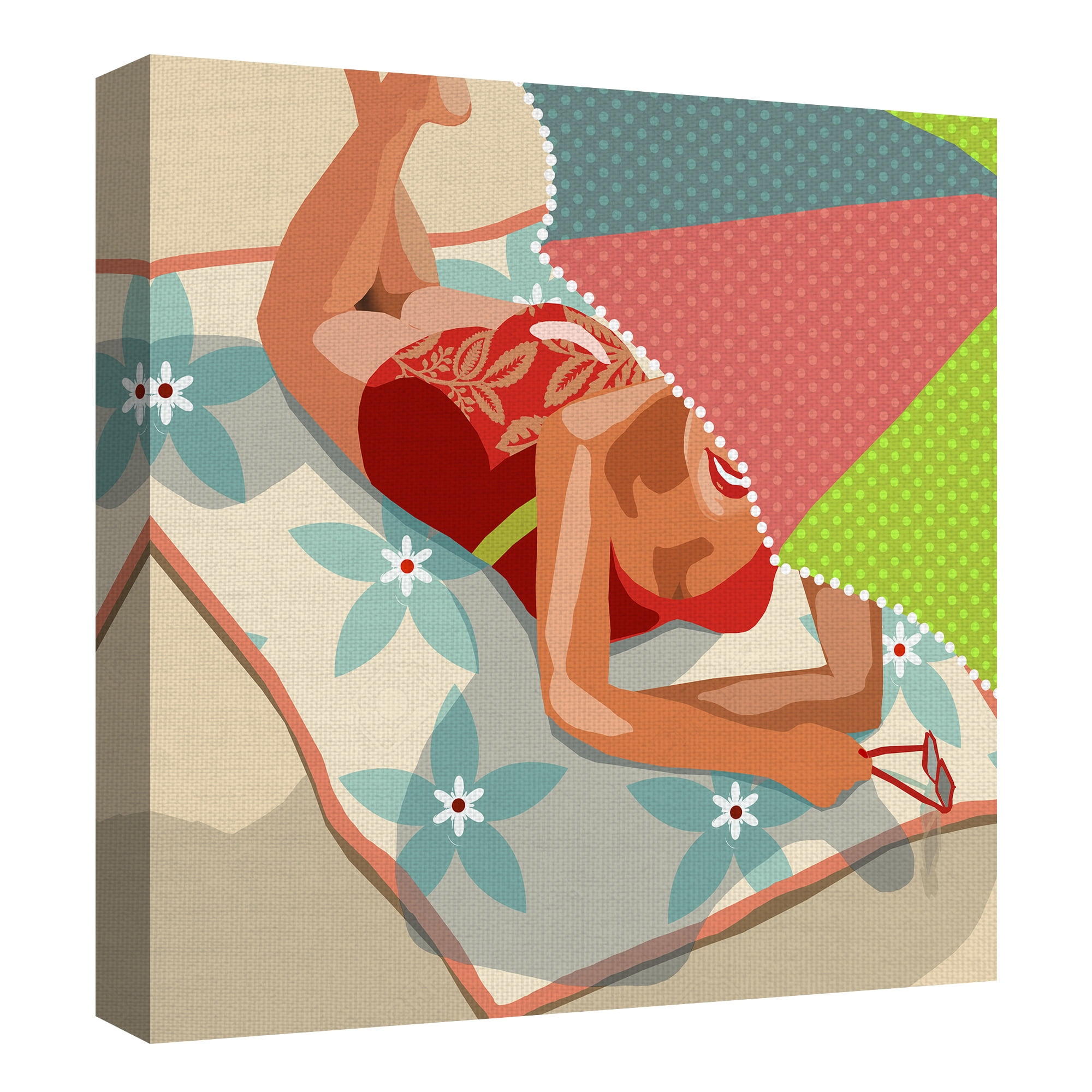 Masterpiece Art Gallery Beach Beauty II Portrait By Carol Robinson Canvas Art Print 30" x 30"