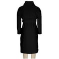 thumbnail image 3 of APEXFWDT Women's Fuzzy Bathrobe Long Sleeve Lightweight Shawl Collar Robe Knee-Length Warm Winter HouseCoat with Pockets,M,Black, 3 of 9