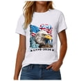 thumbnail image 6 of Duqingm Patriotic Tops for Women Pretty Flag Heart 1776 2026 July 4th 250th Birthday T-Shirt White,3XL, 6 of 7