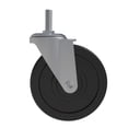 thumbnail image 4 of 4pcs 4" Brake Threaded Stem Casters 3/8"-16x1", Swivel Rubber Caster Wheels with Nuts Lock, Industrial Replacement Wheel, 4 of 5