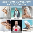 thumbnail image 2 of DEWEL Bath Towel 35''x70''Oversized Bathroom Towels Highly Absorbent & Quick Dry Shower Towel 100% Cotton Luxury Towels Multipurpose Use for Spa, Fitness, Sports, Yoga, White, 2 of 4