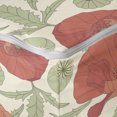 thumbnail image 4 of Floral Rectangle Pouf, Macro Scene Top View of Blooming Poppies with Leaves, Under Desk Foot Stool for Living Room Office Ottoman with Cover, 25", Cream Burnt Sienna, by Ambesonne, 4 of 4