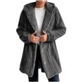 thumbnail image 2 of Usmixi Winter Womens Sweater Coat Plush Coat for Women Loose Casual Solid Button up Cardigan Hooded Outwear Long Sleeve Cozy Fuzzy Fluffy Overcoat 2023 Sweater Coat Flash Deals, 2 of 6