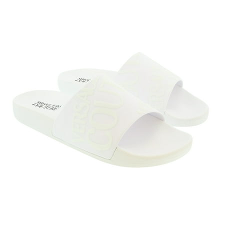 

Versace Jeans Couture White Signature Glow In The Dark Pool Slide-10 for Mens