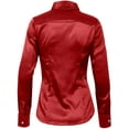 thumbnail image 3 of J. METHOD Women's Satin Button Down Shirt Long Cuff Sleeve Collar Silky Office Work Formal Casual Blouse Top NEWT74 Red M, 3 of 7
