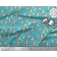 thumbnail image 3 of Soimoi Poly Georgette Fabric Banana & Monkey Kids Fabric Prints by Yard 42 Inch Wide, 3 of 3