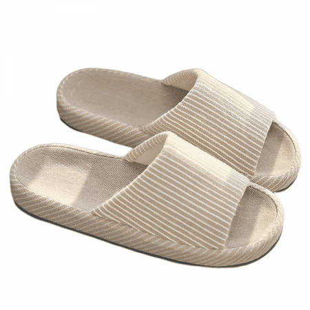 

JUSTUP Women s Open Toe Slide Slippe Soft Slip-on House Slippers for Indoor Comfort（6.5-7.5）