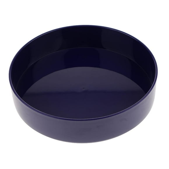 Gifts Japanese Round Ceramic Black Ikebana Suiban Pot Tray Bonsai Flower Container Navy Blue 33cm